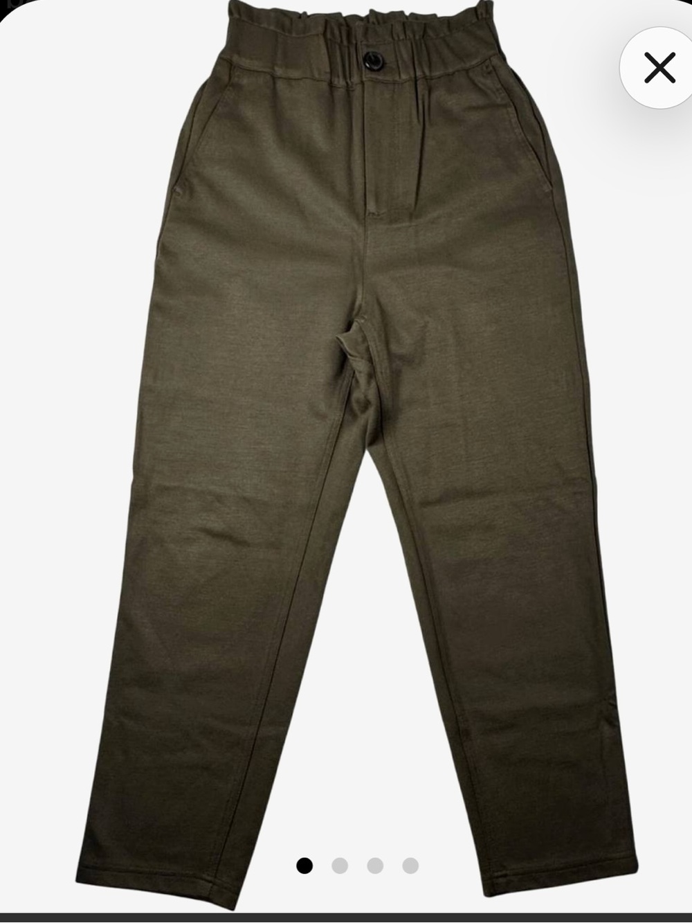 Zara Paperbag Tapered Ankle
Green Pants